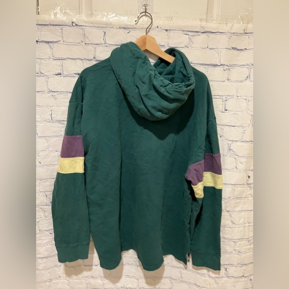 Levis Hoodie Mens Large L Green Pullover Relaxed Drawstring Cotton Retro Casual - Picture 4 of 8